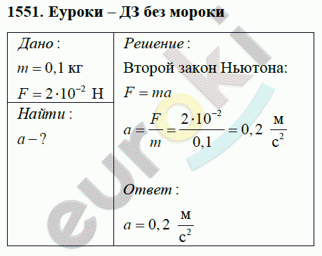 Физика 9 класс Перышкин (сборник задач) Задание 1551