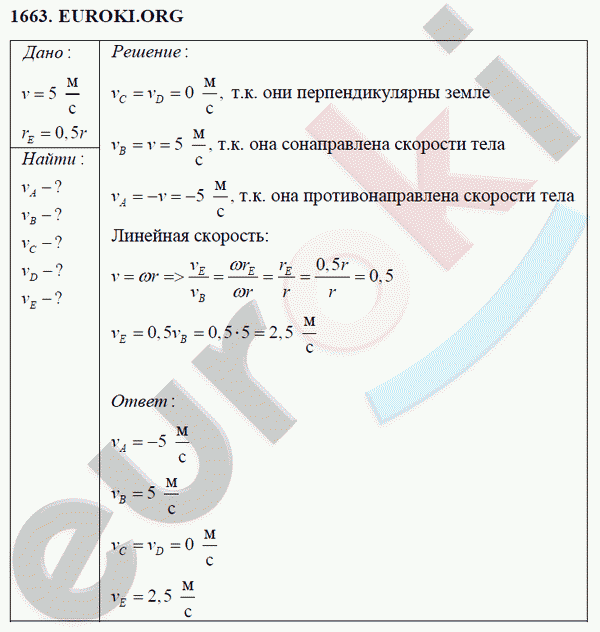 Физика 9 класс Перышкин (сборник задач) Задание 1663