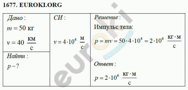 Физика 9 класс Перышкин (сборник задач) Задание 1677