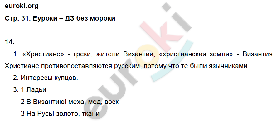 Рабочая тетрадь по истории России 6 класс. ИКС Кочегаров. К учебнику Пчелова, Лукина Страница 31