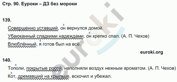 Рабочая тетрадь по русскому 8 класс (нумерация страниц может не совпадать) Кулаева. К учебнику Разумовской Страница 90