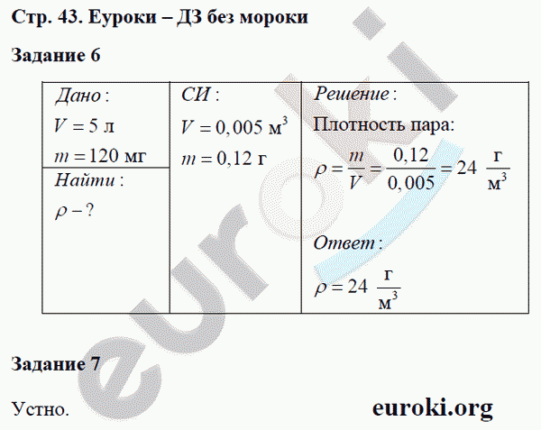 Рабочая тетрадь по физике 8 класс. ФГОС Перышкин Страница 43