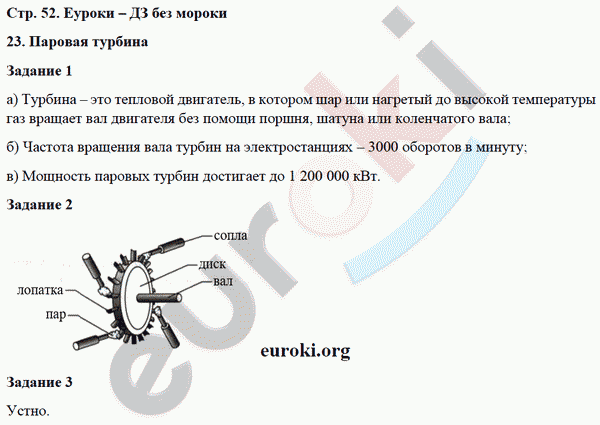 Рабочая тетрадь по физике 8 класс. ФГОС Перышкин Страница 52