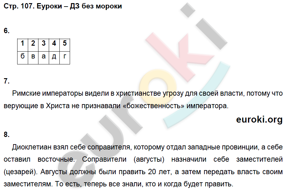 Рабочая тетрадь по истории Древнего мира 5 класс. ФГОС Жукова. К учебнику Михайловского Страница 107