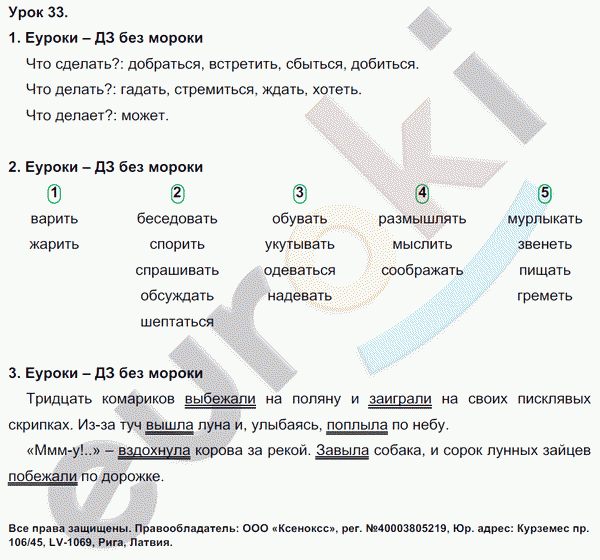 Русский язык 4 класс. Часть 1, 2. ФГОС Иванов, Кузнецова Задание 33