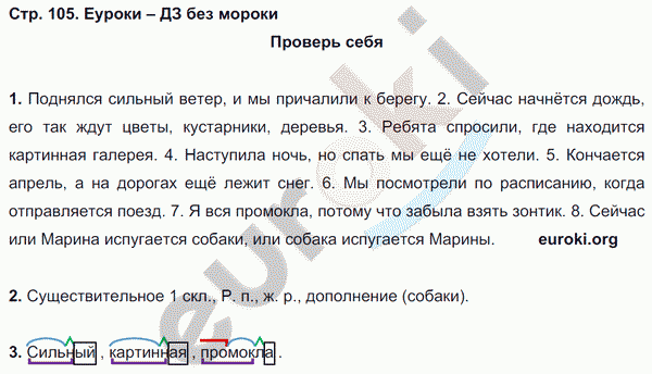 Русский язык 4 класс. Часть 1, 2 Нечаева, Яковлева Страница 105