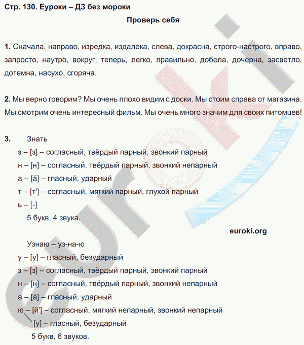 Русский язык 4 класс. Часть 1, 2 Нечаева, Яковлева Страница 130