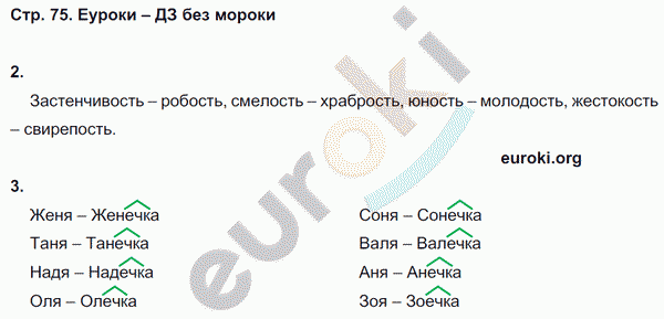 Суффикс слова кратчайший. Сонечка суффикс. Запиши имена парами выдели суффиксы. Русский язык 2 класс рабочая тетрадь Кузнецова ответы. Запиши имена парами Женя Женечка.