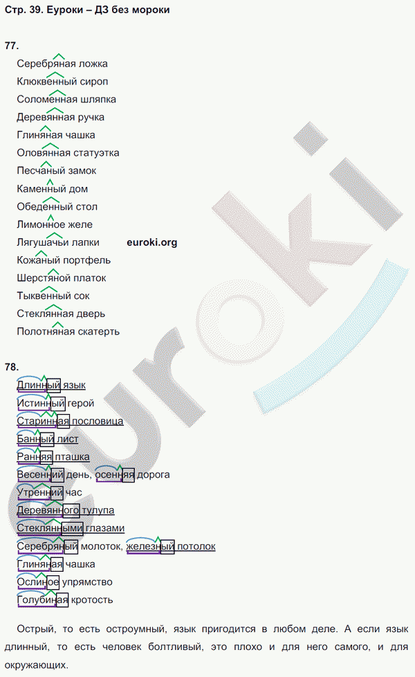 Рабочая тетрадь по русскому языку 6 класс. Орфография. ФГОС Ларионова Страница 39