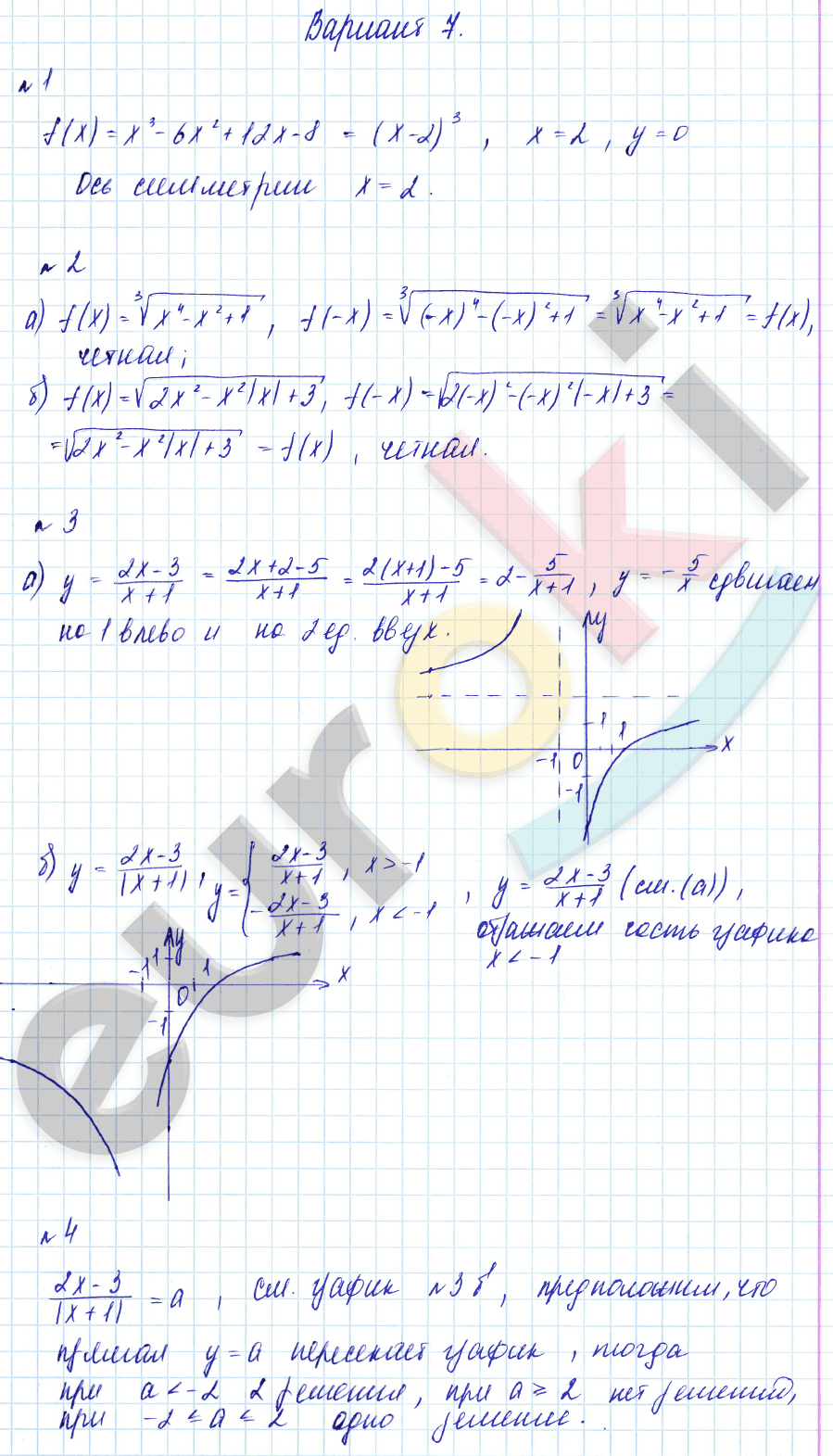 Дидактические материалы по алгебре 9 класс Зив, Гольдич Вариант 7
