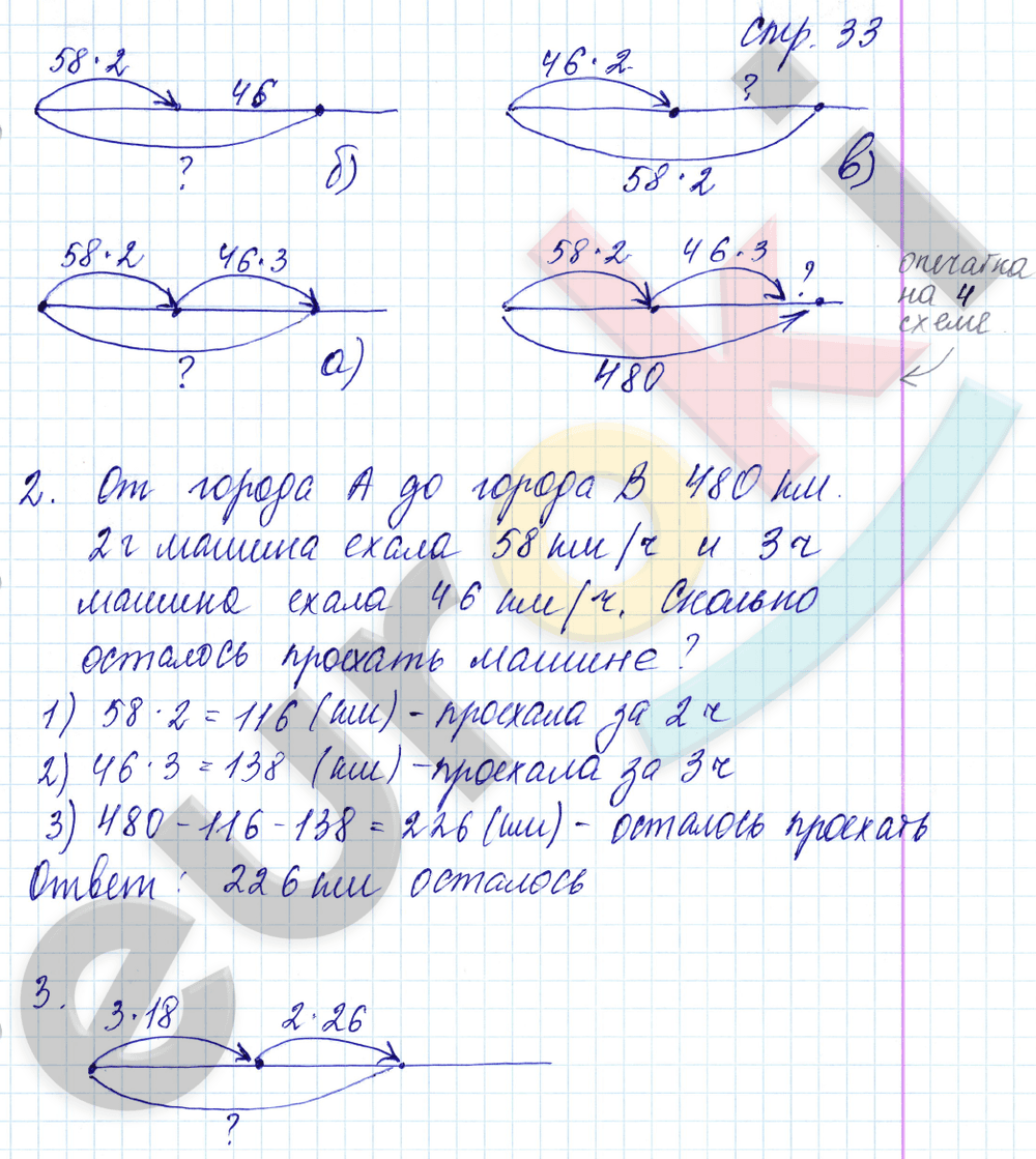 Рабочая тетрадь по математике 4 класс. Часть 1, 2 Башмаков, Нефедова Страница 33