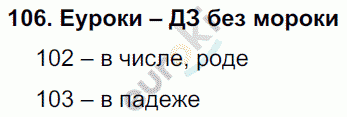 Русский язык 4 класс. Часть 1, 2 Соловейчик, Кузьменко Задание 106