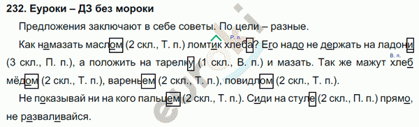 Русский язык 4 класс. Часть 1, 2 Соловейчик, Кузьменко Задание 232