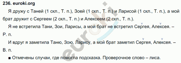 Русский язык 4 класс. Часть 1, 2 Соловейчик, Кузьменко Задание 236