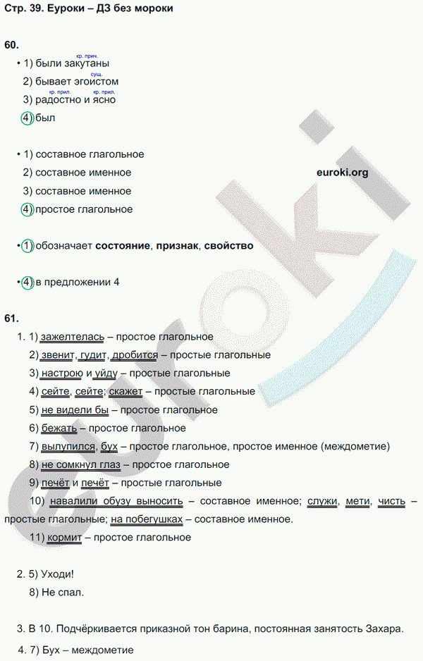 Рабочая тетрадь по русскому языку 8 класс  Литвинова Страница 39
