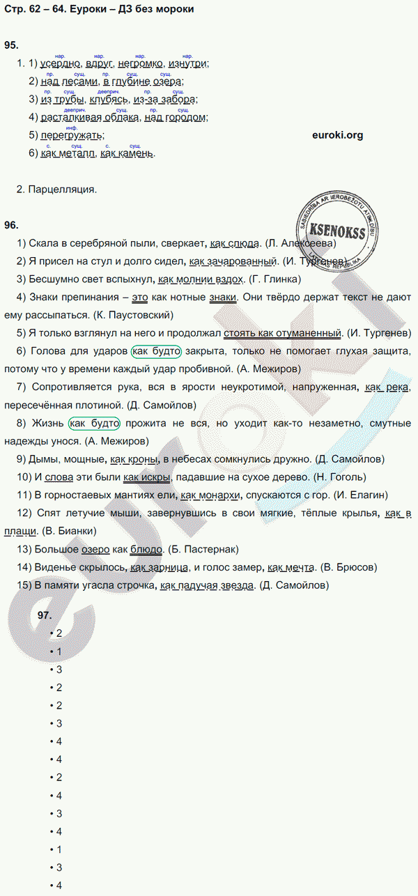 Рабочая тетрадь по русскому языку 8 класс  Литвинова Страница 63