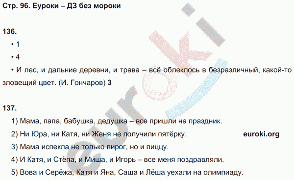 Рабочая тетрадь по русскому языку 8 класс  Литвинова Страница 96