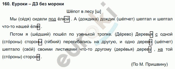 Русский язык 3 класс. Часть 1, 2 Соловейчик, Кузьменко Задание 160