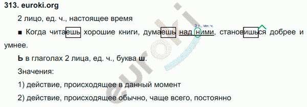 Русский язык 3 класс. Часть 1, 2 Соловейчик, Кузьменко Задание 313