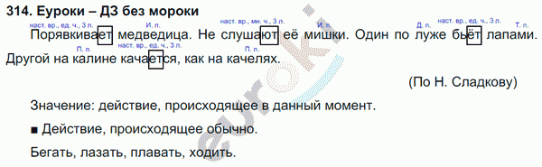 Русский язык 3 класс. Часть 1, 2 Соловейчик, Кузьменко Задание 314