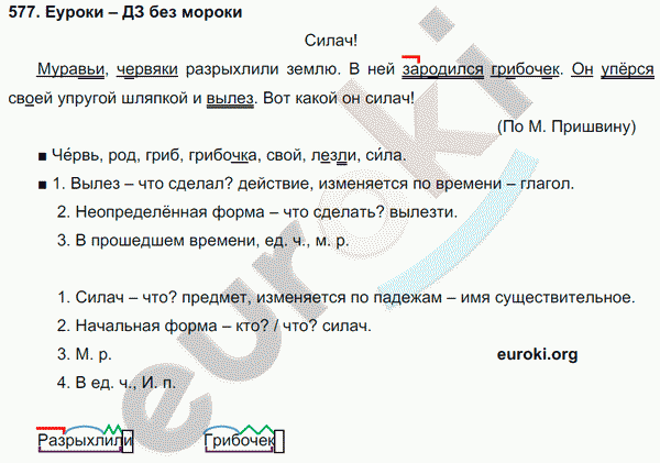 Русский язык 3 класс. Часть 1, 2 Соловейчик, Кузьменко Задание 577