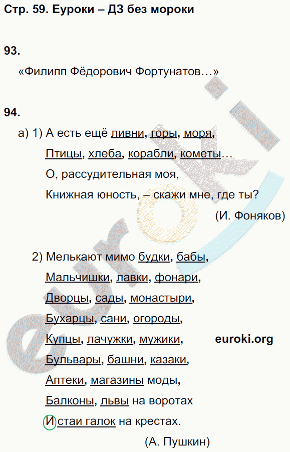 Рабочая тетрадь по русскому языку 8 класс Львов Страница 59