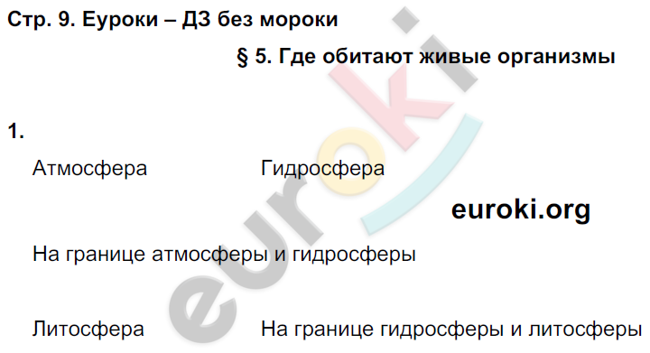 Рабочая тетрадь по окружающему миру 3 класс. Часть 1, 2. ФГОС Вахрушев, Бурский, Раутиан Страница 9