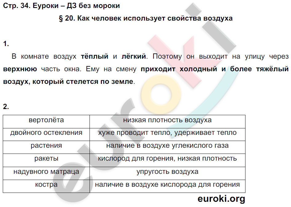 Рабочая тетрадь по окружающему миру 4 класс. Часть 1, 2 Вахрушев, Бурский Страница 34