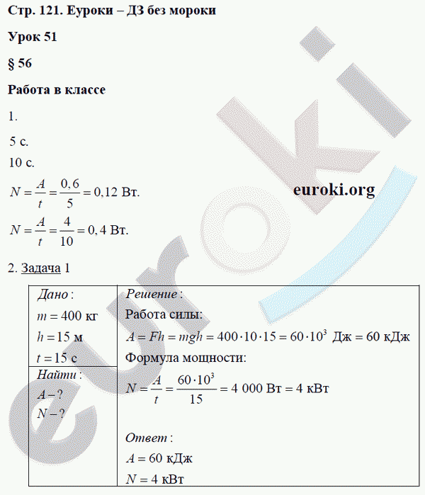 Рабочая тетрадь по физике 7 класс. ФГОС Минькова, Иванова Страница 121
