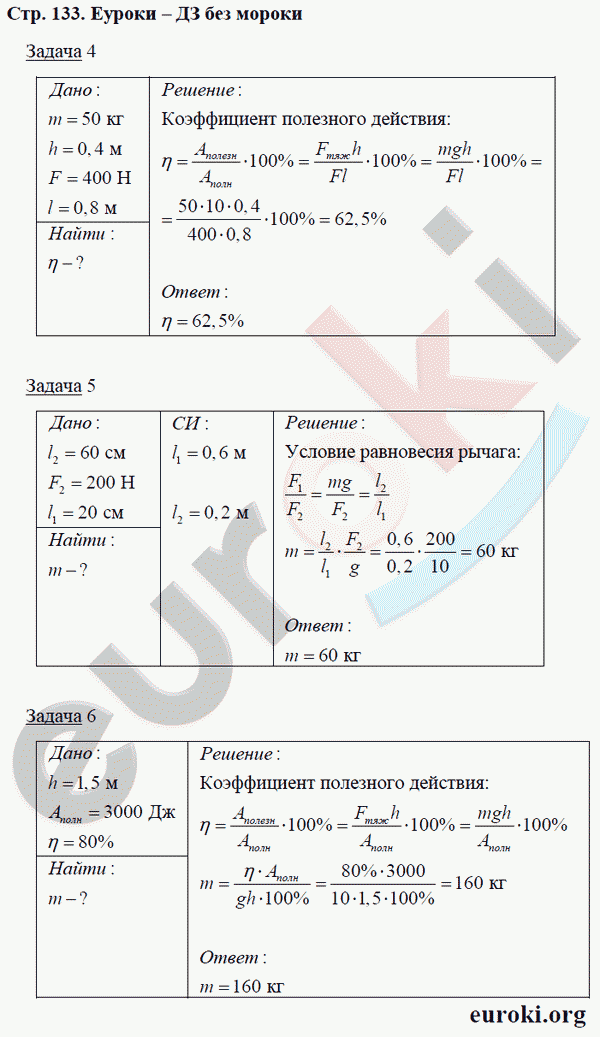 Рабочая тетрадь по физике 7 класс. ФГОС Минькова, Иванова Страница 133