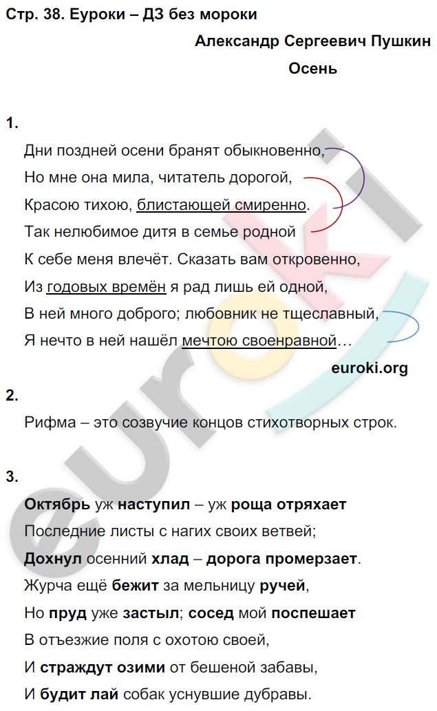 Рабочая тетрадь по литературному чтению 4 класс. Часть 1, 2. ФГОС Ефросинина Страница 38