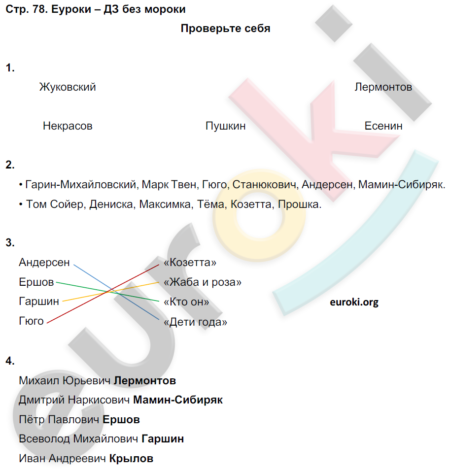 Рабочая тетрадь по литературному чтению 4 класс. Часть 1, 2. ФГОС Ефросинина Страница 78