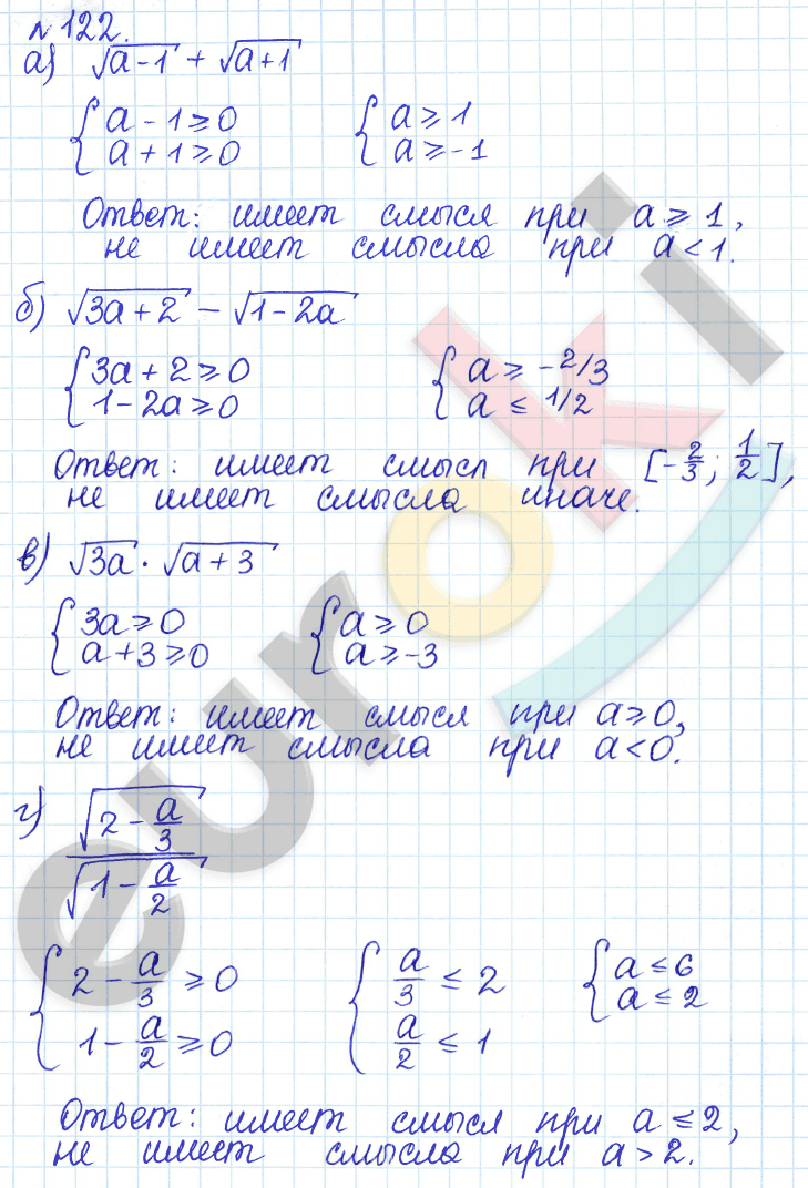 Алгебра 9 класс Дорофеев, Суворова Задание 122