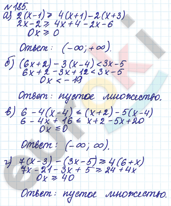 Алгебра 9 класс Дорофеев, Суворова Задание 185