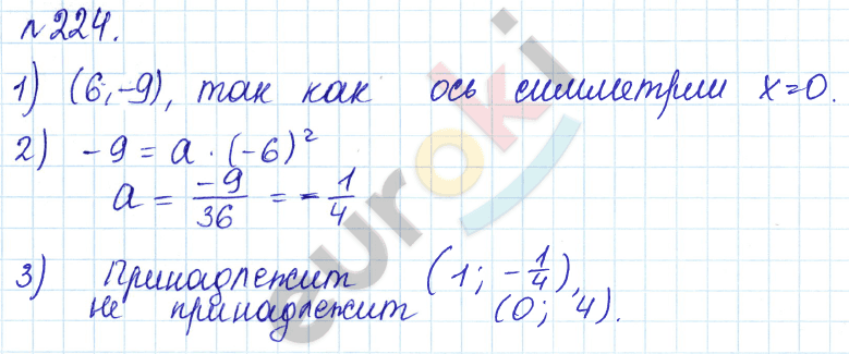 Алгебра 9 класс Дорофеев, Суворова Задание 224