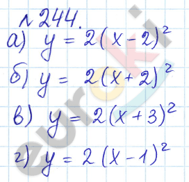 Алгебра 9 класс Дорофеев, Суворова Задание 244