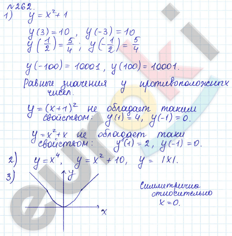 Алгебра 9 класс Дорофеев, Суворова Задание 262