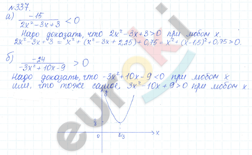 Алгебра 9 класс Дорофеев, Суворова Задание 337