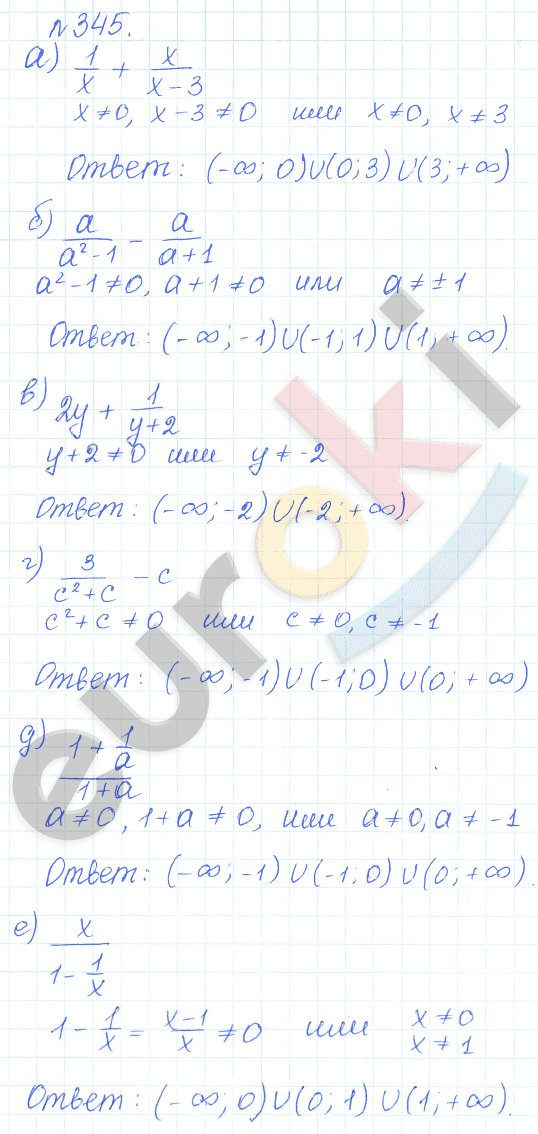 Алгебра 9 класс Дорофеев, Суворова Задание 345