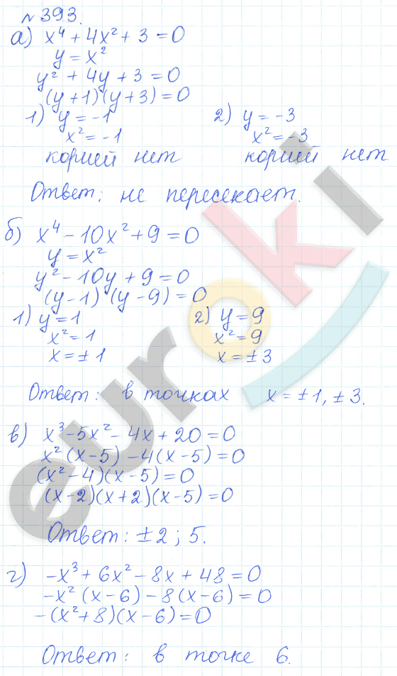 Алгебра 9 класс Дорофеев, Суворова Задание 393