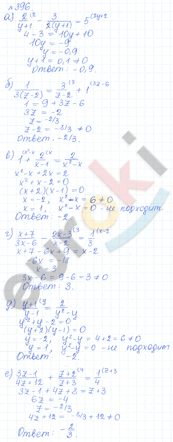 Алгебра 9 класс Дорофеев, Суворова Задание 396