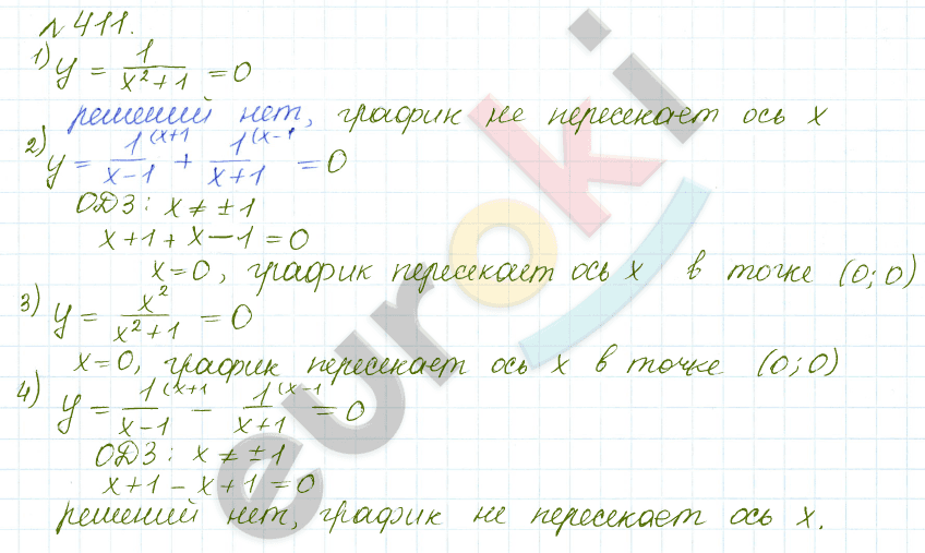 Алгебра 9 класс Дорофеев, Суворова Задание 411