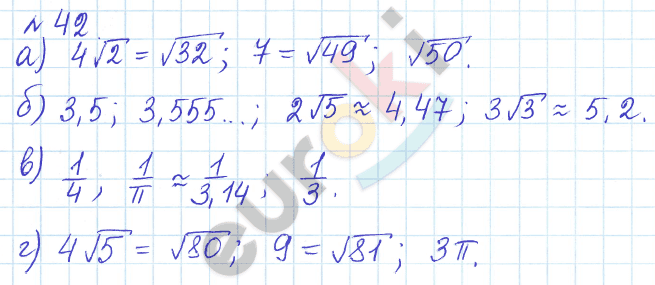 Алгебра 9 класс Дорофеев, Суворова Задание 42