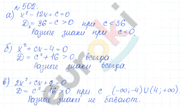 Алгебра 9 класс Дорофеев, Суворова Задание 502