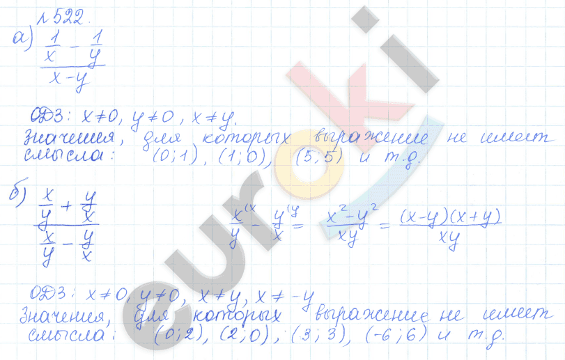 Алгебра 9 класс Дорофеев, Суворова Задание 522