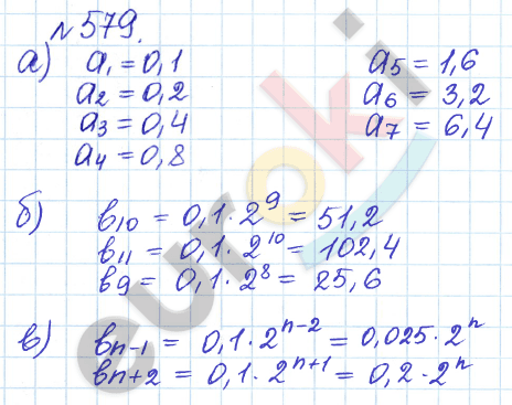 Алгебра 9 класс Дорофеев, Суворова Задание 579