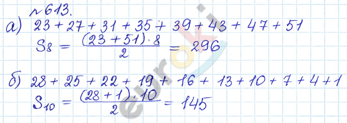Алгебра 9 класс Дорофеев, Суворова Задание 613