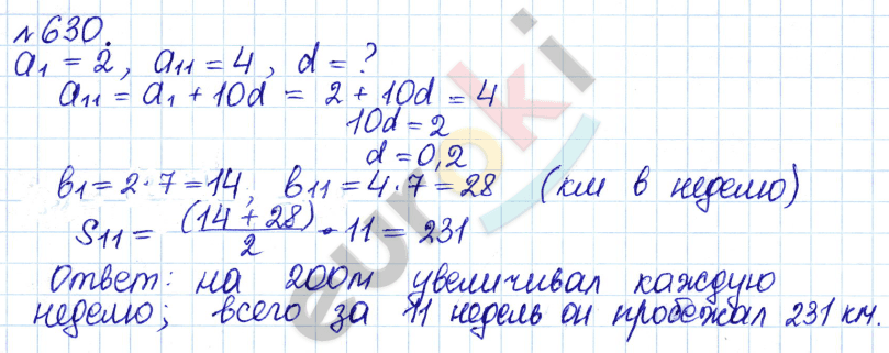 Алгебра 9 класс Дорофеев, Суворова Задание 630