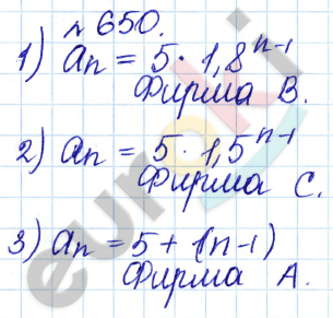 Алгебра 9 класс Дорофеев, Суворова Задание 650