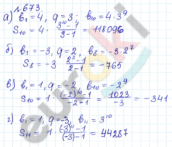Алгебра 9 класс Дорофеев, Суворова Задание 673